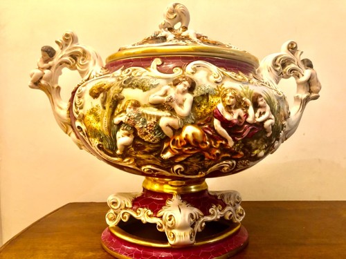 Vaso ceramica capodimonte - vaso,