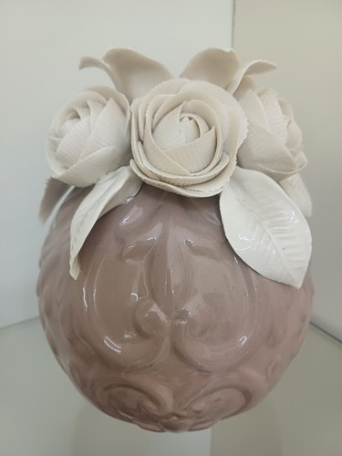 Vaso ceramica capodimonte con - capodimonte,