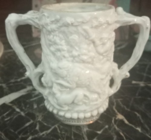 Antico vaso biansato - con, scene