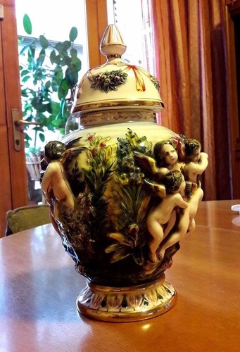 Vaso ceramica capodimonte - vaso,