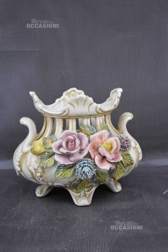 Vaso ceramica capodimonte - vaso,
