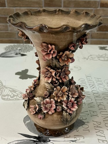 Vaso capodimonte vintage fatto - vaso,